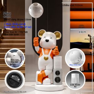 ZHISHUGE | Tượng Gấu Teddy Cỡ Lớn Trang Trí
