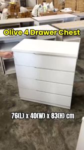 ELISA HOME Afan 4 Drawer Chest Storage Cabinet / Kabinet Laci 4 Tingkat / 抽屉柜
