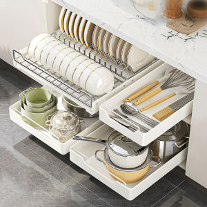 Sliding Drawer Dish Drying Rack