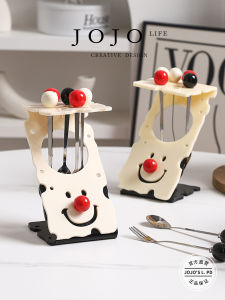 Adorable Fruit Fork Set Dessert Small Fork Storage Rack JOJOS L PD Stainless Steel Cute Style Chinese Manufacturer
