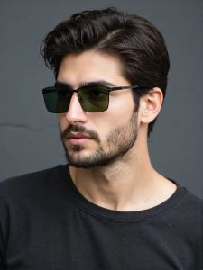New Fashion  Polarized Sunglasses For MenFashionable Square StyleUv ProtectionSuitable For Driving And Sun Protection 5138