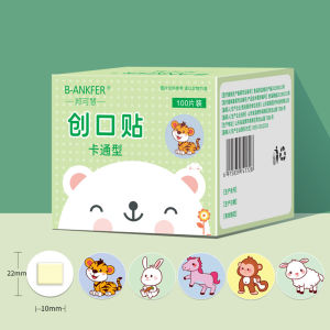 Cute Waterproof Kids Bandages Cartoon Breathable Round Mini Vaccine Wound Plasters for Baby Injection Care 100pcs/20pcs