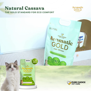 Pure Choice Aromatic Gold Cat Litter Natural Cassava 5L/4kg