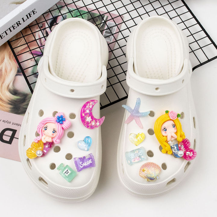 10Pcs/Set Crocs Women Shoes Charms Shoes DIY Accessories Ins Cute