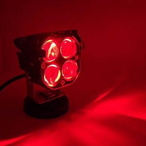 MOFOX D2-1 Laser Gun 40W Mini Driving Light 3 Color Red Blue Light Fog Light Waterproof Yellow White Work Light Offroad Car Spotlight for Motorcycle Jeep SUV Truck Wrangler