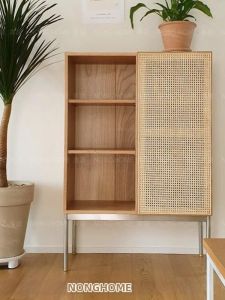 NONG HOME | Bohemian Rattan and Solid Wood Sideboard