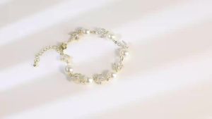 ZAKOL Nữ Sang Trọng Sáng Bóng AAA Cubic Zirconia & Giả Ngọc Trai Vòng Tay Thanh Lịch Cưới Món Quà Trang Sức Liên Kết Dây Xích Chuyển Đổi-Móc Cài