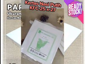 Kertas Nasi Putih KFC MCD Ukuran 25x27 Anti Lengket Anti Minyak Bungkus Burger Food Grade