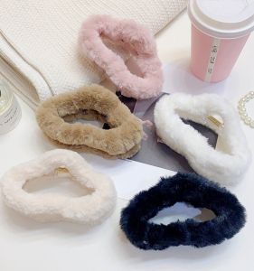 Fancy Stuffed Large Grip Updo Early Autumn Barrettes Female Back Head Elegant Ins Furry Shark Clip Headdress