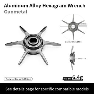 CHILENT 1PCS Star Drag Modified For Daiwa Baitcasting Fishing Reel Brake Unloading Wrench 65mm Aluminum Alloy DIY Accessory