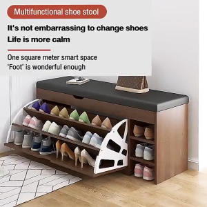 EURAKE Nordic Style Shoe Cabinet Flip Down Shoe Cabinet Multifunctional Shoe Organizer Hidden Shoe Storage