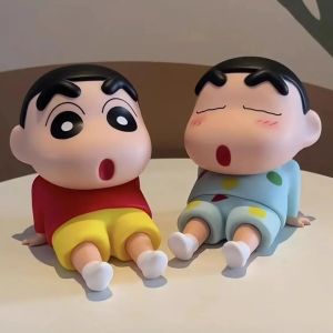 Crayon Shin-Chan Phone Holder Anime Cartoon Kawaii Desktop Phone Stand Dock for Watching TV Cute Doll Decor