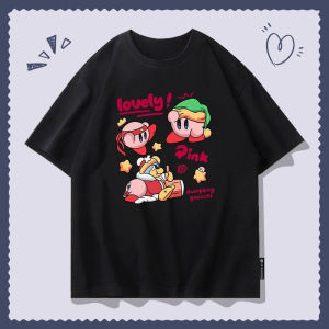 Bandai | Cartoon Kirby Short-sleeved T-shirt for Men 2026 Summer Anime-style Pure Cotton T-shirt Japanese Style Fashion Apparel