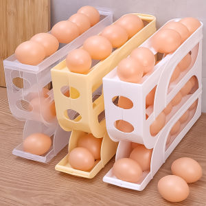 Slide Type Egg Carton Slide Type Egg Roller Storage Rack Four Layer Anti Fall Egg Tray Storage Box