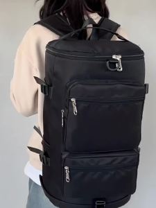 Large Space Fashionable Simple Travelling Backpack with Independent Shoe Compartment Casual Multi-pocke Short Trip Bag