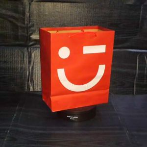 Paper bag Miniso Red premium 20 x 25 x 10 small