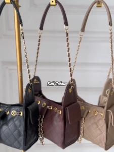 Thedelhouse Bucket Bag Leather Full Bordir Tebal Tas Wanita