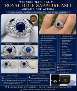 Natural Mozambique Blue Sapphire 2.6 Carat Silver handmade Ring