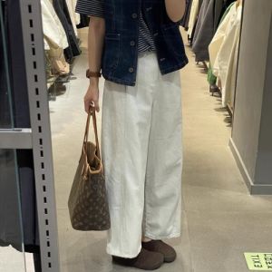 Casual Wide Leg Workwear Pants Womens Loose Fit High Waist Straight Leg Pants Autumn New Style Slimming Balloon Pants