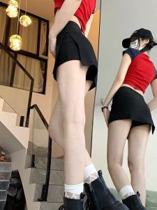 กางเกงโยคะสั้นเอวสูง ทรงเอ ป้องกันการเปิดเผย ดีไซน์อเมริกัน กางเกงขาสั้นออกซิเดชันสำหรับออกกำลังกาย กางเกงขาสั้นผ้าฝ้าย