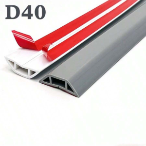 1PC 1M/39.37Inch Tự Dính PVC Sàn Dây Bao Cáp Điện Bảo Vệ Ống Khe Cắm Tay Hider Cho Nhà Tổ Chức Dây Điện