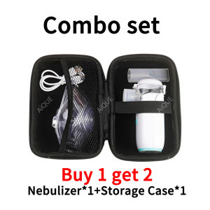 JUSTLANG Combo Set Mesh Nebulizer With Case Medical Grade Silent Ultrasonic Handheld Asthma Inhaler Child Portable Nebulizer