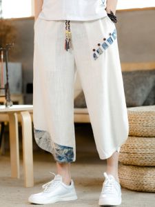 JIARONG | Mens Lightweight Linen Chinese Style Loose Pants