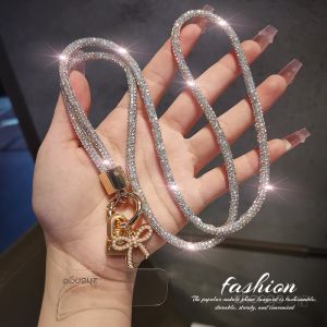 ZHENGEGE | Luxury Full Rhinestone Necklace-style Phone Lanyard