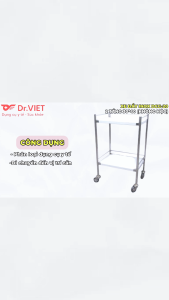 Xe đẩy inox DCG-20 - 2 tầng 30*40 (Không hộc)