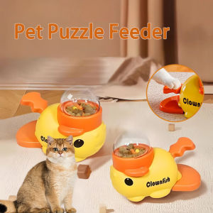 Cute Pet Puzzle Feeder Interactive Freeze-dried Snack Launcher Pet Food Treat Dispenser