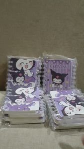 (ISI 4 PCS) KUROMI BUKU KECIL SPIRAL / BUKU MINI / NOTE MINI / CATATAN MINI KERTAS BERGARIS SANRIO