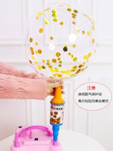 เครื่องเติมลมยางแบบอัตโนมัติ ลูกโป่งสีลูกกวาดใส ลูกโป่งบัฟเฟตต์ ชุดอุปกรณ์งานปาร์ตี้ วัสดุยาง ลูกโป่งบัฟเฟตต์