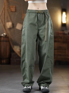 กางเกงขายาวทรงหลวมสไตล์ย้อนยุคสำหรับผู้ชาย ทรงตรง ทรงลำลอง ทรงลำลอง สไตล์อเมริกัน ทรงหลวม ทรงลำลอง ทรงลำลอง