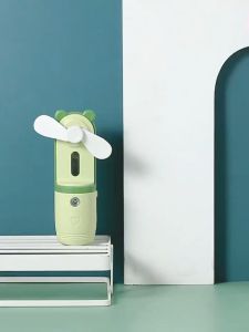 Quạt Phun Sương Nano Mini Cầm Tay Tạo Độ Ẩm Không Khí Không Gây Tiếng Ồn Nhỏ Gọn Tiện Lợi Thích Hợp Mang Theo Kèm Dây Sạc USB