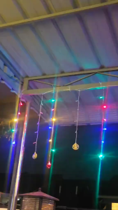 4M 96LED deepavali light 16Haning lcicle Light LED Fairy lights Curtain outdoor Fairy String Lights deepavali decoration item
