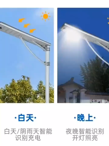 100W 19100 Solar Street Light IP65 White LED Sensor 30000mAh Waterproof Outdoor Road Yard Lamp