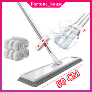 Flat Mop With Microfiber Fiber Cloth Lazy Squeeze Mop Household Cleaning Tools Magic Mops