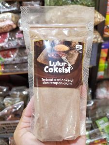 scrub tubuh - lulur cokelat - sai beauty - body scrub - mengencangkan dan menghaluskan kulit