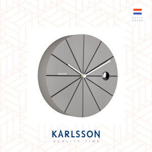 Karlsson Wall clock 28cm Destacado Cuckoo ABS dark grey w. black.