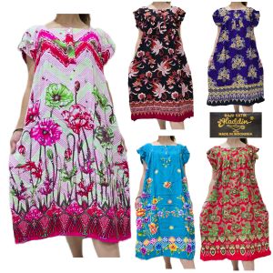 ALADDIN BATIK DRESS GEBER WOMEN / BAJU BATIK DRESS NEW ARRIVAL FREE SIZE