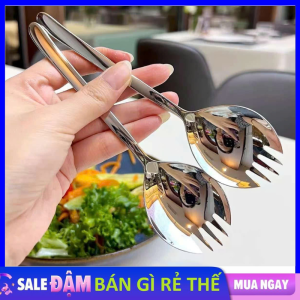 Muỗng Nĩa Ăn Salad Ăn Mì Ý Bằng Inox Không Gỉ Sáng Bóng - Thìa Inox Kiêm Nĩa Ăn Đồ Tráng Miệng Cán Dài - Thìa Ăn Salad - Muỗng Ăn Cơm Thìa Inox Mẫu Mới Sang Trọng