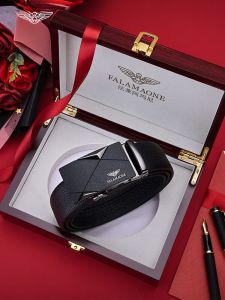 เข็มขัดหนังคุณภาพสูงสำหรับผู้ชาย เข็มขัดแฟชั่นแบรนด์เนม วัสดุหนังวัวชั้นบน หัวเข็มขัดโลหะผสม สำหรับวัยรุ่น วัยกลางคน วัยชรา