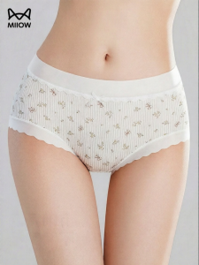 MiiOW | Invisible Cotton Antibacterial Thin Mid-waist Briefs