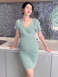 Váy Bầu Bằng Lụa Băng Dệt Kim Ngắn Ôm Sát Màu Đen Cho Bà Bầu Mùa Hè Thường Ngày Váy Công Sở Cỡ Lớn Cho Phụ Nữ Ngoại Cỡ