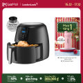 EJF296BLK - Nồi chiên không dầu Lock&Lock Super Jumbo 7.2L - 7 chế độ nấu, Tỏa nhiệt đối lưu 360, Tặng kèm khay bánh - Bảo hành 2 năm.