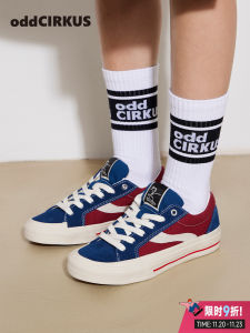 Low-Top OddCIRKUS Astley pro Skate Shoes in Red And Blue Street Style with Faux Suede Supportive And Shock Absorbing for Women