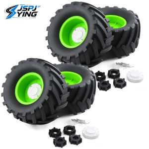 4Pcs 1/8 RC Monster Truck Tires Wheels 12mm‑17mm Hex Adapters for Mk2 Axial Kyosho Tamiya HPI Traxxas RC Car Upgrade Parts