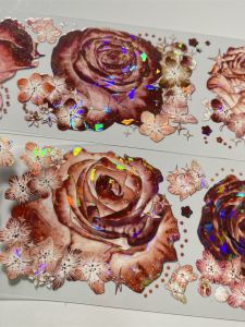 เทปบล็อกสไตล์วินเทจ ลายดอกไม้สีทอง ลายตัวละครน่ารัก เทปบล็อกสำหรับบันทึกความทรงจำ วัสดุอื่นๆ สำหรับธุรกิจ