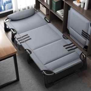 Portable Folding Bed Chair Office Nap Home Companion Military Bed Sleep Aid Lightweight Foldable Metal Frame Oxford Cloth