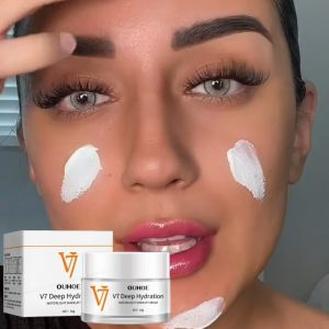 OUHOE bare cream toning cream moisturizing brightening cream v7 water light cream crystal nourishing face cream moisturizing lazy cream (50g)